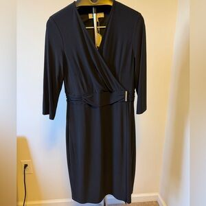 Kasper Black 3/4 Sleeve Dress Wrap Large
